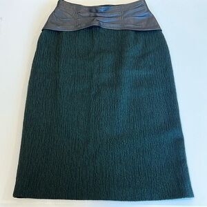 Italian - vintage, Susan Marie, green and black‎ pencil skirt